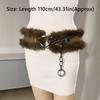 С цепочкой панк меховой пояс супер мягкий пояс джинсы брюки декор плюшевая цепочка на талию