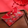 Chinese New Year Red Cash Envelope Faux Silk Red Pocket Embroidery Dragon Pattern Tassel Money Holder Cash Coin Gift Lucky Money Envelope Happy