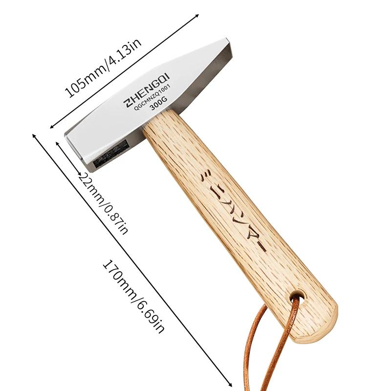 Мини молоток-гвоздодер Бытовые инструменты Обычно используемые в деревообработке Выбивать гвозди Деревянная рукоятка Маленький молоток Высокоуглеродистая сталь