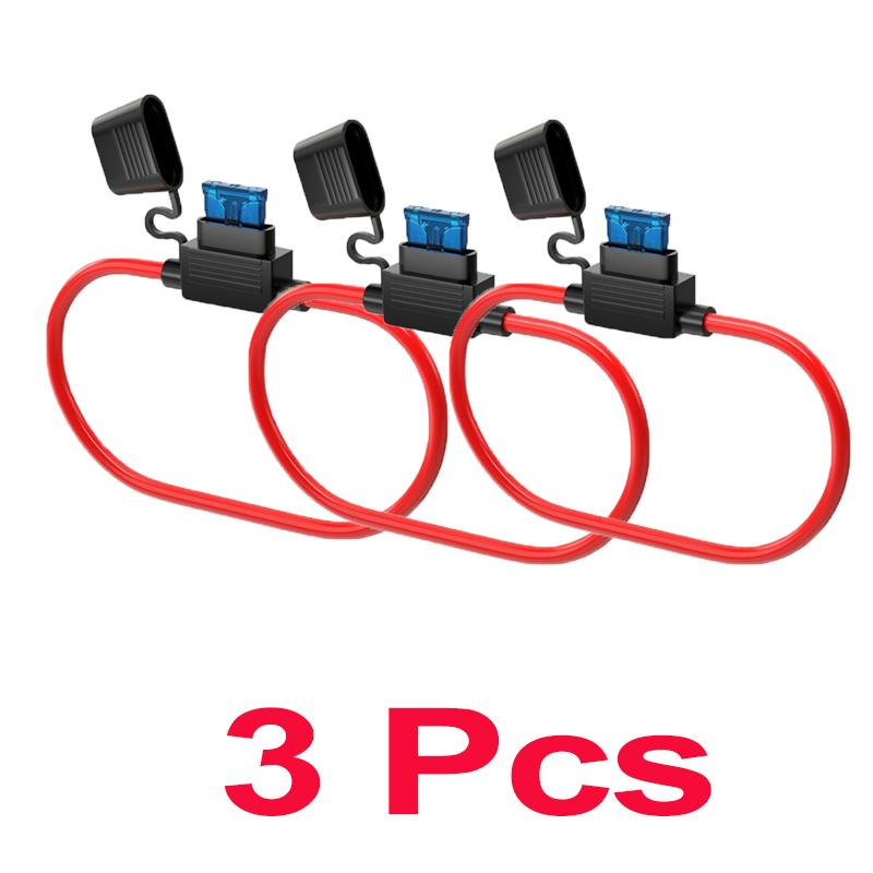 Car Inline Blade Fuse Holder 12V ATC/ATO Waterproof Blade Adapter Splash-proof Box Fuse Socket 30A for Auto Circuit Protection Fuses4