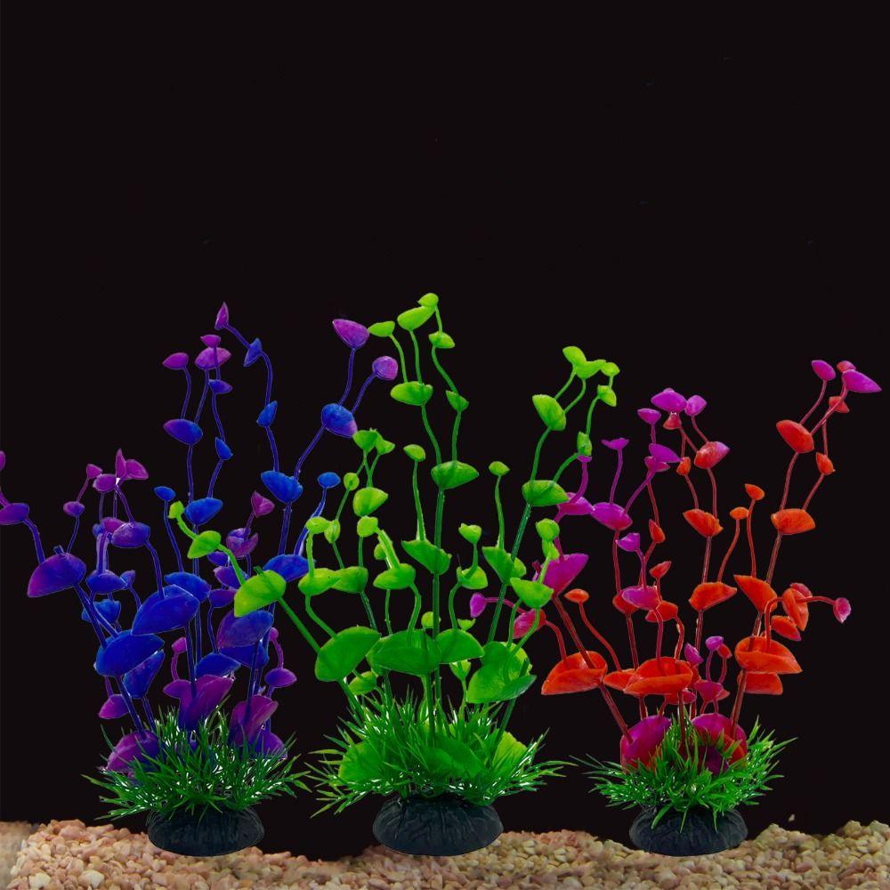Искусственные аквариумные растения украшение трава подводные водные пластиковые растения украшения для аквариума
