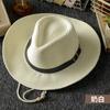 Summer Western Style Straw Hat Unisex Large Head Circumference Sun Protection Travel Cap