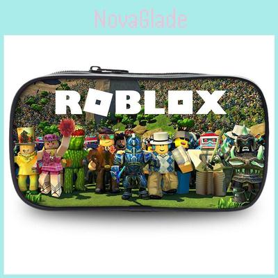 Вместительный пенал Roblox из прочной ткани Оксфорд с забавными рисунками для студентов