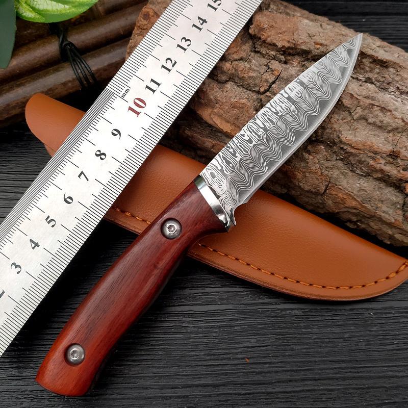 Нож для обвалки с дамасским узором, кованый кухонный нож из нержавеющей стали, нож для фруктов, нож для мяса, нож-измельчитель, резак