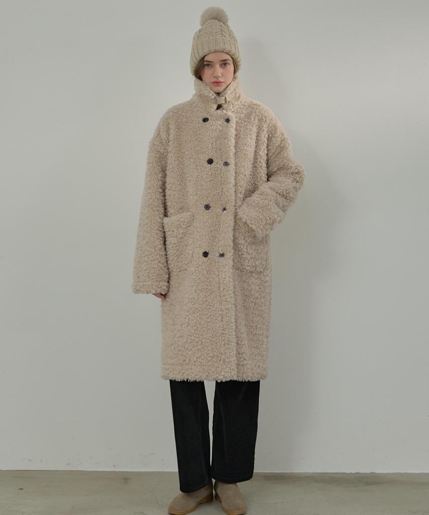 SLOWLOLLI Moi Shearing Mustang Coat - Beige