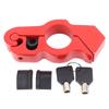 Handlebar Lock Red Aluminum Alloy Anti Theft Rugged Motorcycle Handlebar Lock for Motorcycle