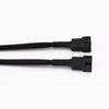 2Piece 4Pin PWMs Computer Fan Extension Cable Set 26cm Length for Enhances Airflows and Noise Reduction