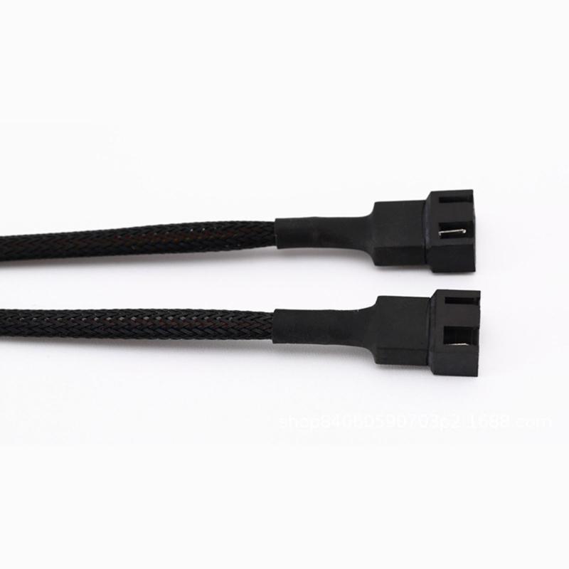 2Piece 4Pin PWMs Computer Fan Extension Cable Set 26cm Length for Enhances Airflows and Noise Reduction
