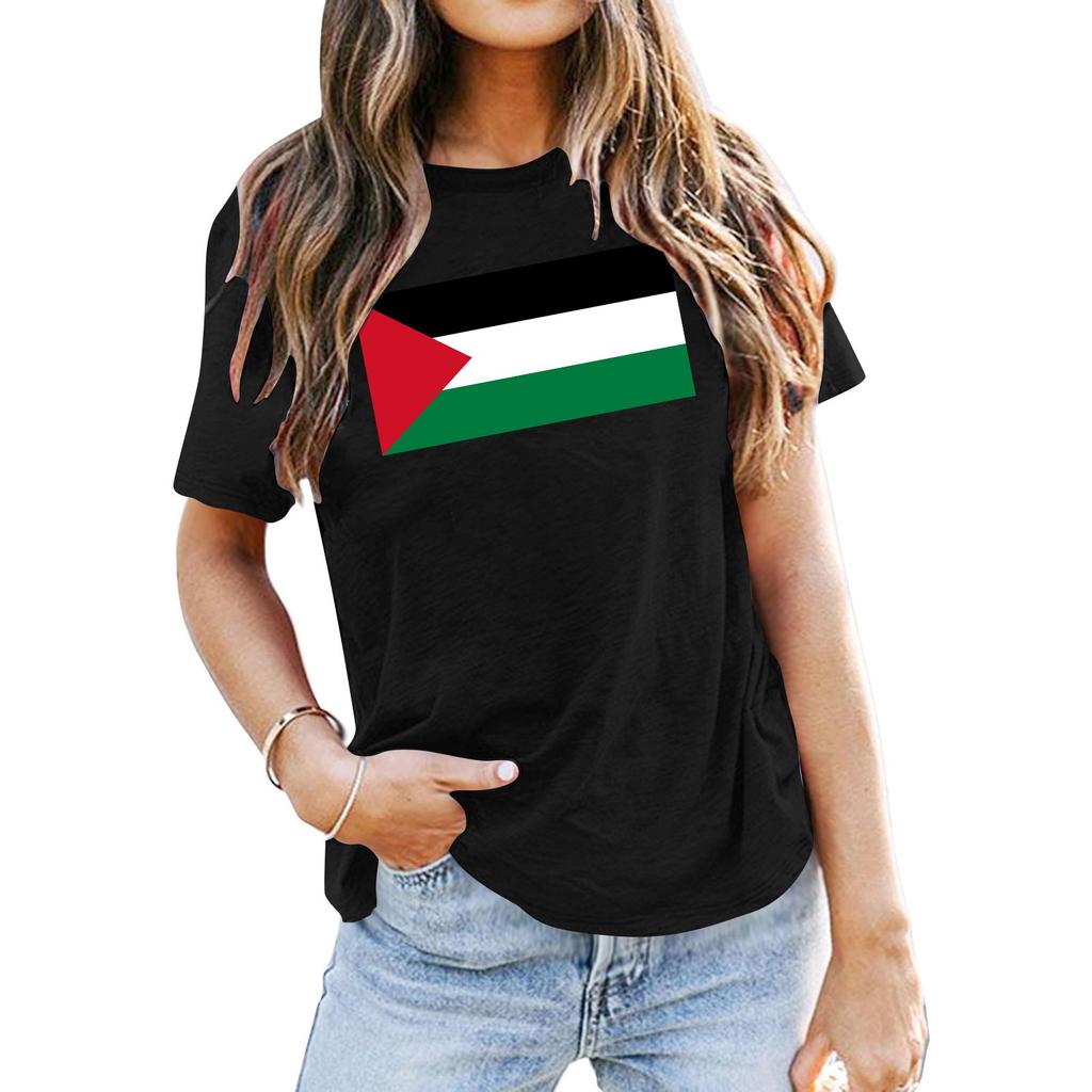 Бесплатная Палестина Футболка с принтом палестинского флага Верхняя часть израильско-палестинского конфликта