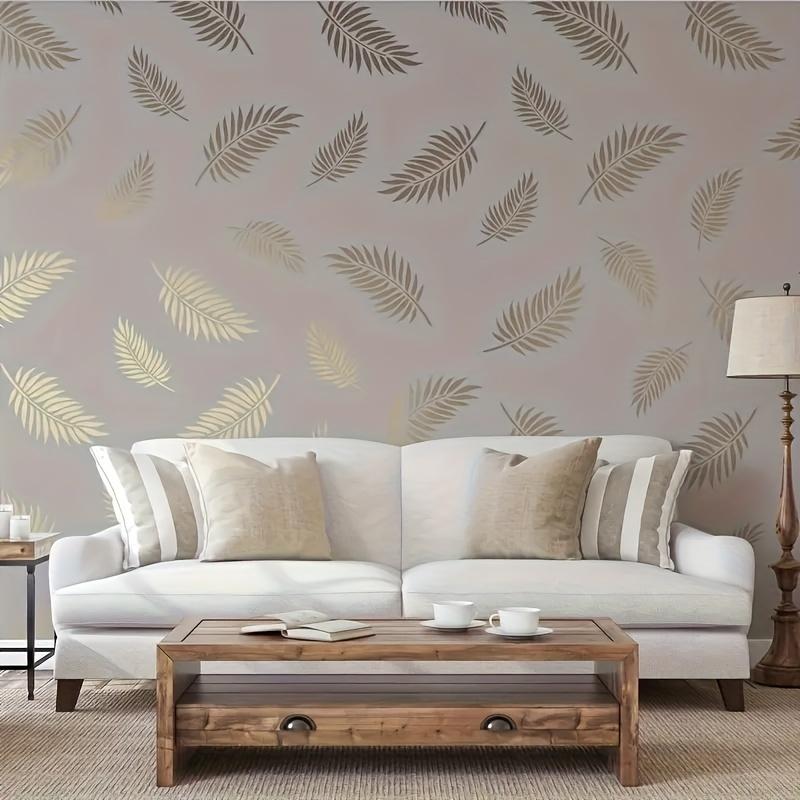1PC 11.8x17.7 inch Palm Leaf Stencil for Wall and Furniture Painting, Reusable Tropical Plant Template for Home Art DIY
