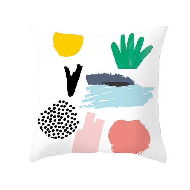 Geometric Printing Cushion Cover Creative Geometric Polyester Decorative Pillowcase Home Accessories Sofa Pillow Case Almohada