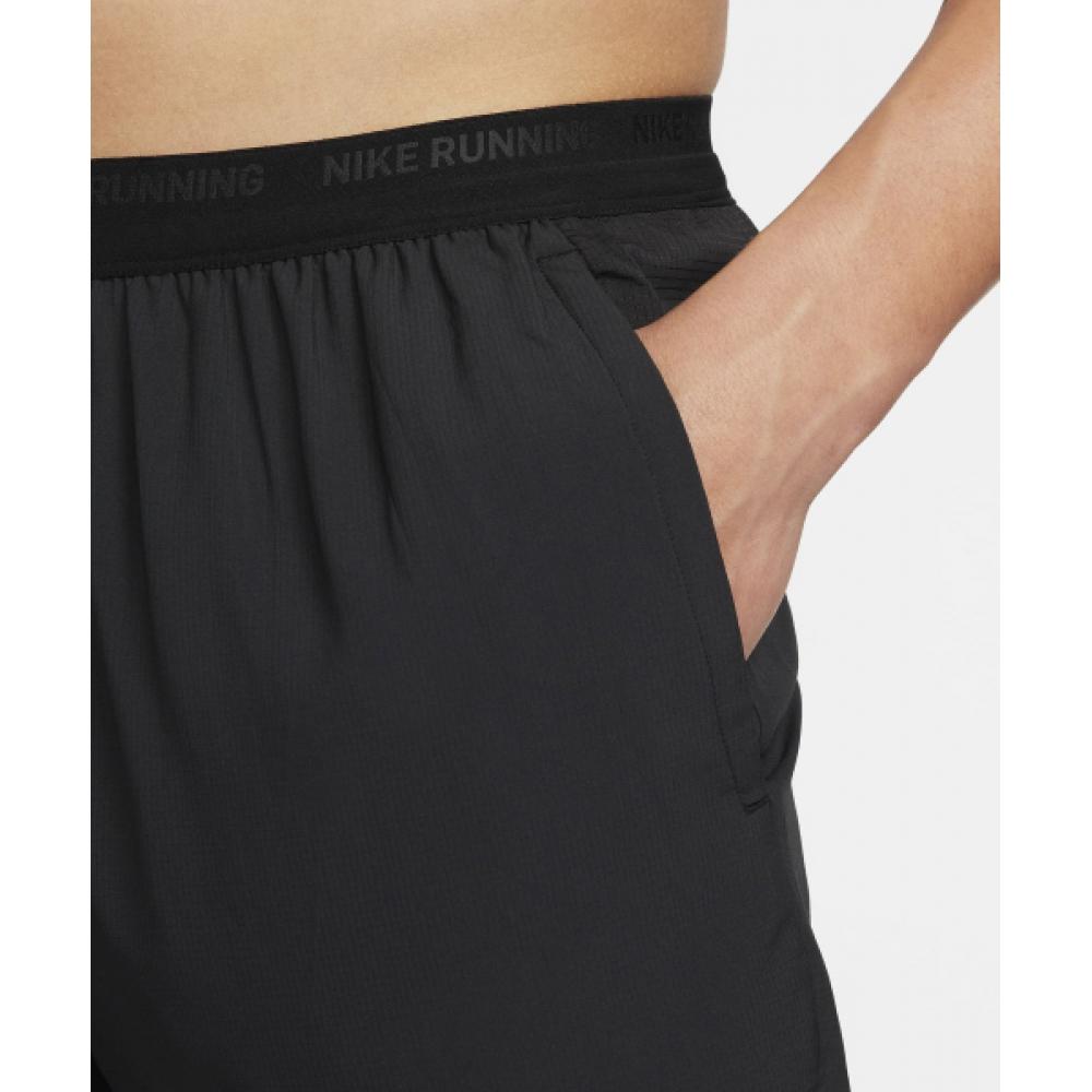 Nike Шорты для бега Dry Fit в полоску 7 дюймов с подкладкой M   Черные dM4762 010
