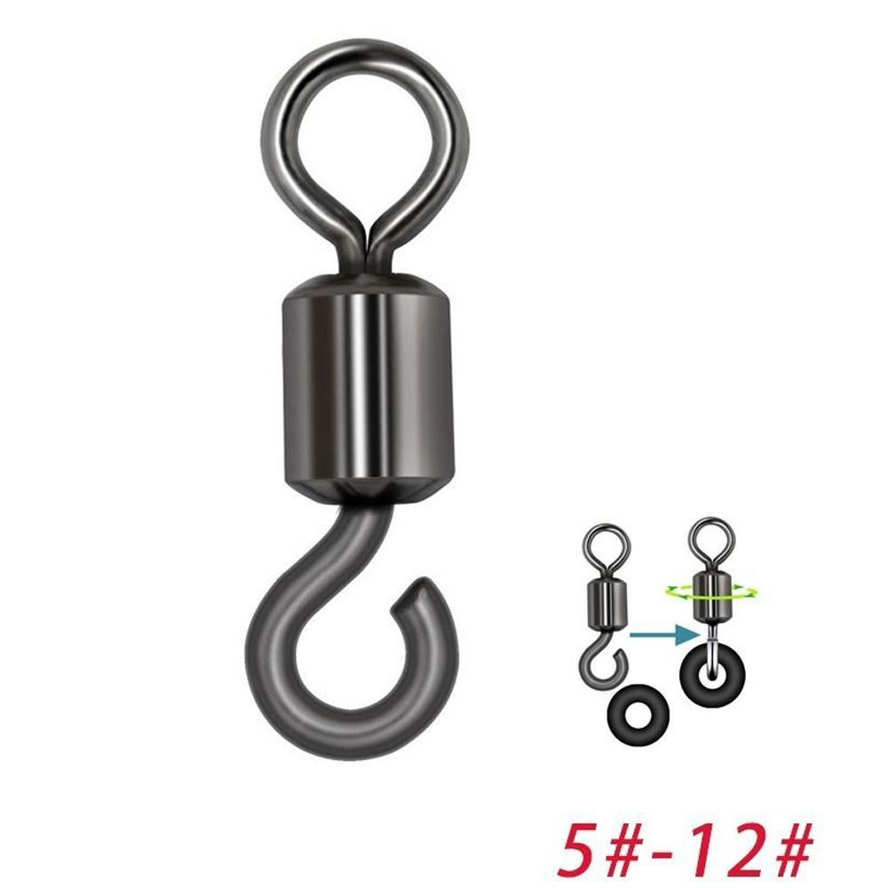 Tool Fishing Tackle Opening Fishing Swivel Rolling Swivel Opening Rotating Ring Fishing Connector