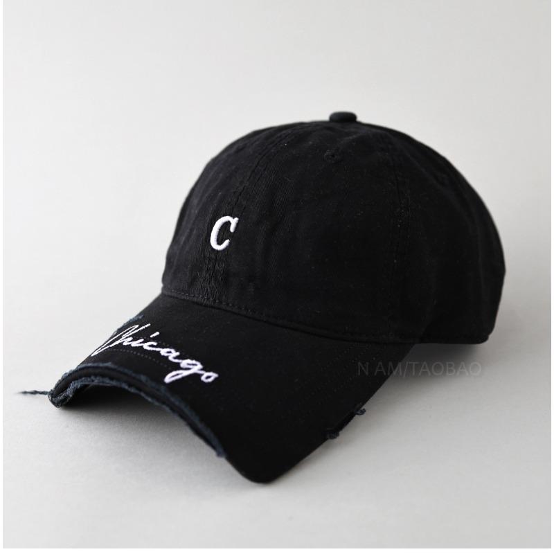 Broken brim letter embroidery edging baseball cap men's and women's fashion trend casual versatile cap