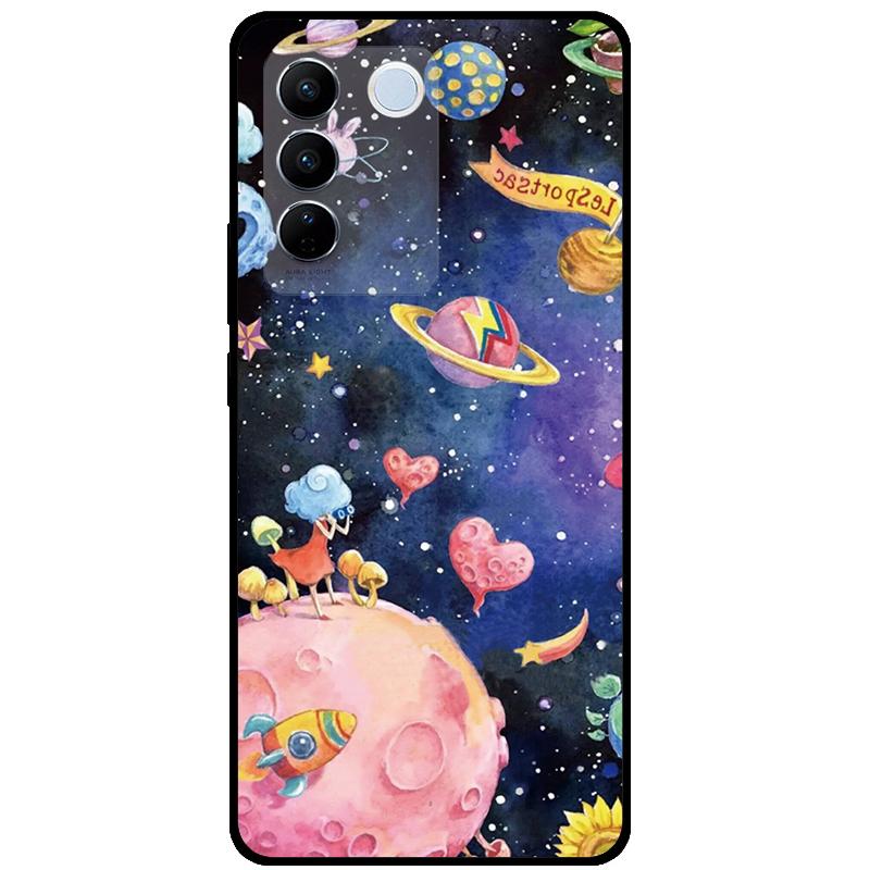 Для Vivo V27E V2237 V27 Pro V2230 V 27 Чехол ТПУ Мягкий Силикон Мраморный Кот Ударопрочные Чехлы Для Vivo V27 5G V27Pro Сумка Funda Чехол