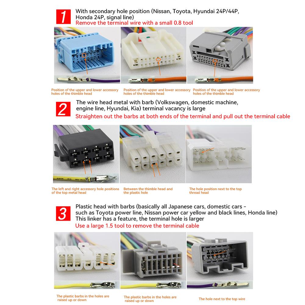 Car Wire Terminal Removal Tool Kit Depinning for Electrical Connector Pin Removal Tools #469961