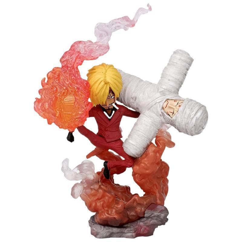 ONE PIECE animation figure straw hat group G5 Luffy Sanji Sauron Aisi Daiwa two-dimensional model figure ornament
