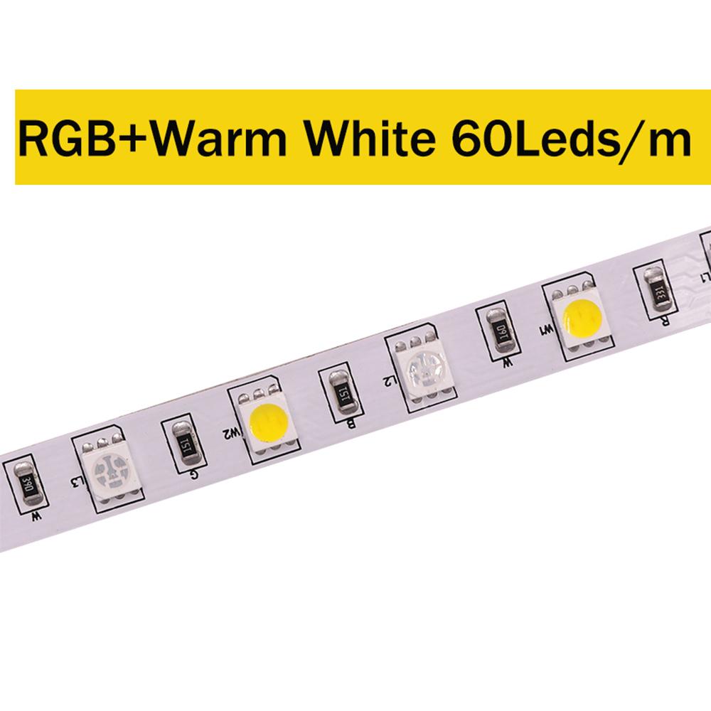 Светодиодная лента RGB+CCT 5M 12V 24V 5050 2835 Водонепроницаемая Гибкая Лента 60 90 180 светодиодов/м Двухцветная Изменяющаяся Декорация
