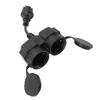 Y Splitter Power Cord 16A 2 Outlets Y Shaped Power Cable with Hinged Cover for Indoor Outdoor EU Plug