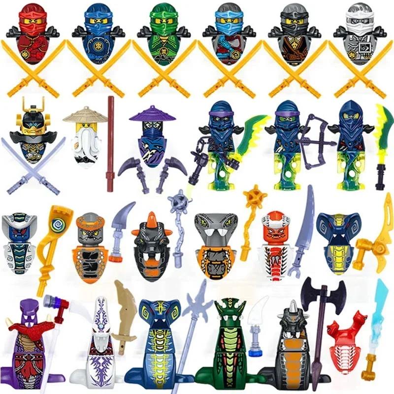 MINISO Anime Characters 24 Pieces Ninjago Mini Figure Building Block Toys Mini Doll Doll Figure Block Kids Toys Birthday Gifts