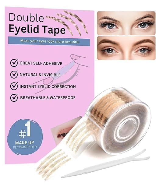 Eyelid Tape Roll, Invisible Lace Mesh, Double Eyelid Stickers, Natural Eye Lift | Professional Double Eyelid Lifting Tape | Transparent Mesh Eye Fol