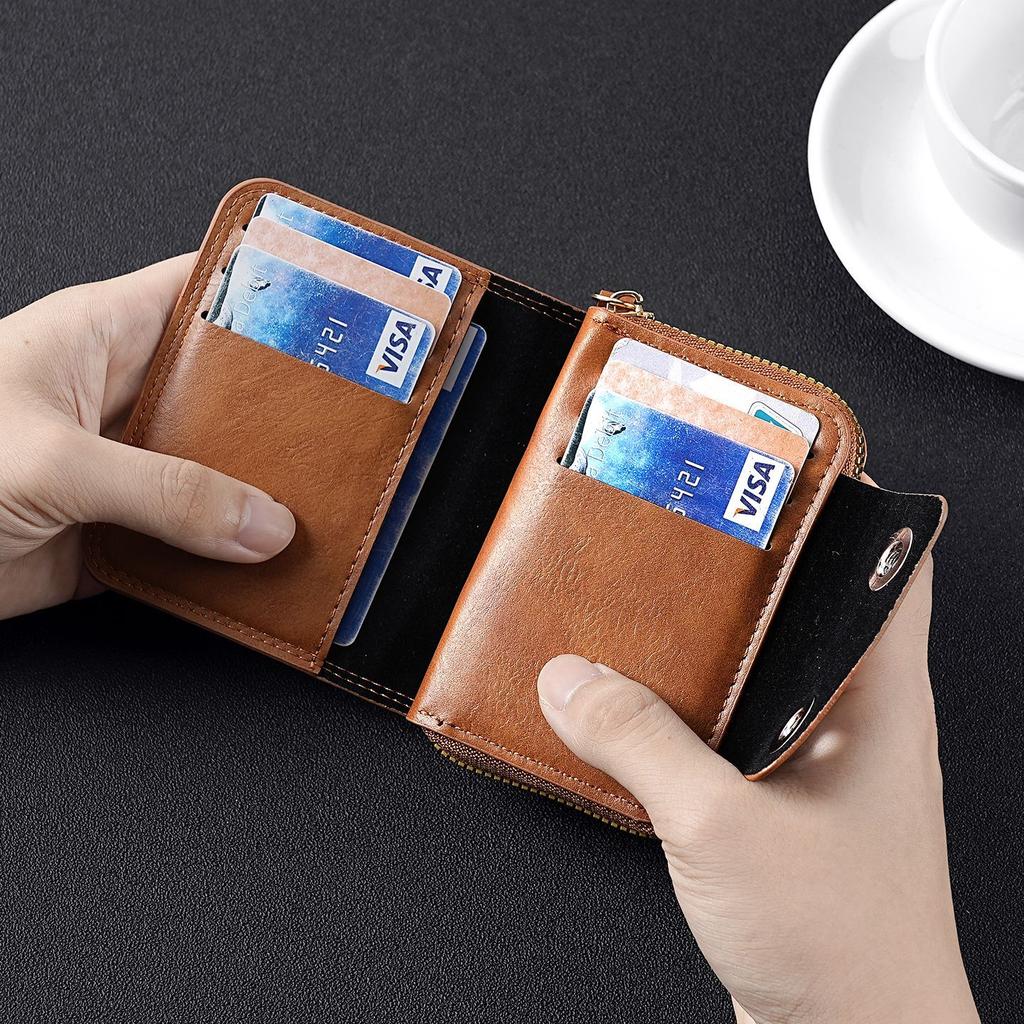 Organ double buckle wallet, large capacity multi-function driver's license leisure card bag
