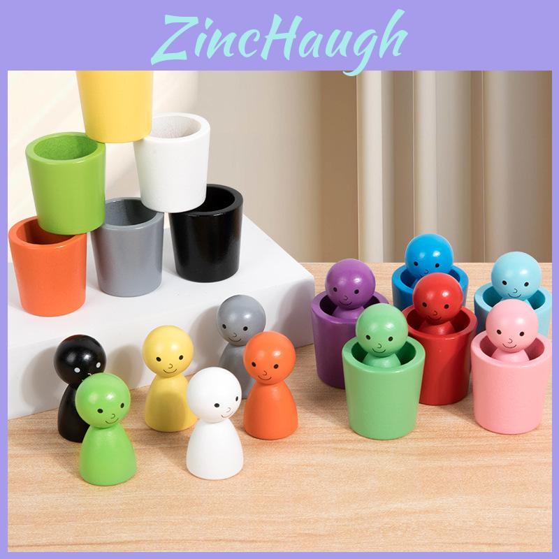 Wooden Educational Color Sorting Game For Kids Handeye Coordination Play