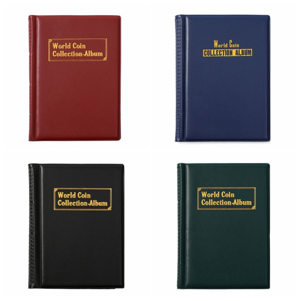 PVC Film Coin Collection Book PU Leather Storage Bags Premium Collecting Money Organizer  Gifts