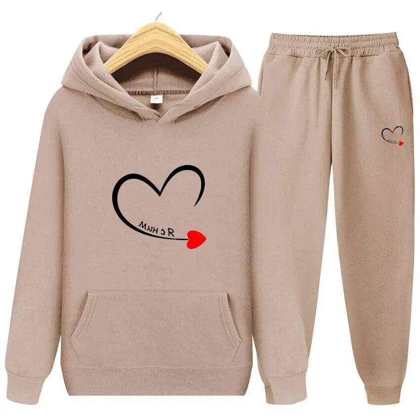 Толстовка с принтом King Queen для пар, толстовка с длинными рукавами, брюки для бега, лоскутный костюм для фитнеса и бега, повседневная одежда