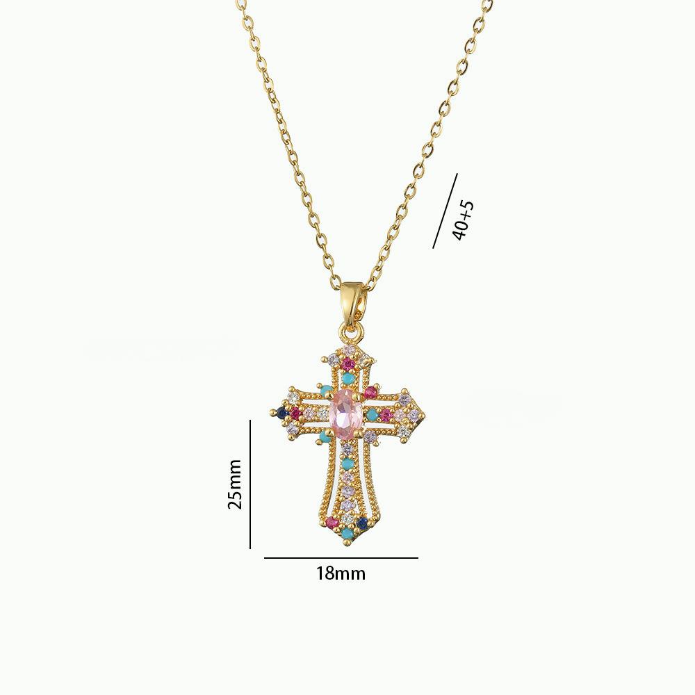 Ожерелье с подвеской из циркона в стиле хип-хоп, ретро-панк, цепочка на ключицу