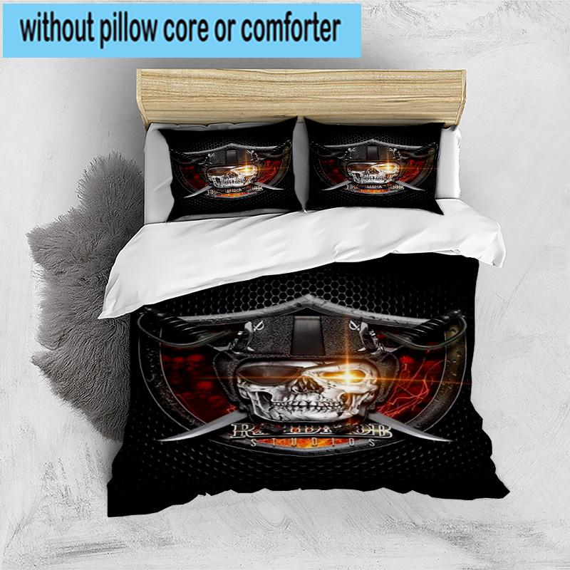 3PCS Rai-ders Football Legacy 3pcs Bedding,Including 3PCS Duvet Cover And 2pcs Pillowcases Perfect for Christmas,Ideal for Bedroom, Dormitory