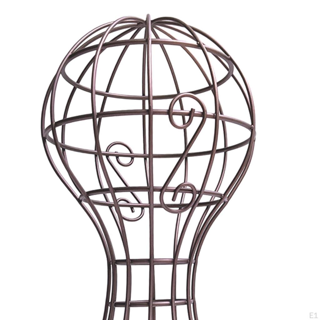 Metal Hat Display Stand Wig Organizer Rack Baseball Cap Storage for Styling