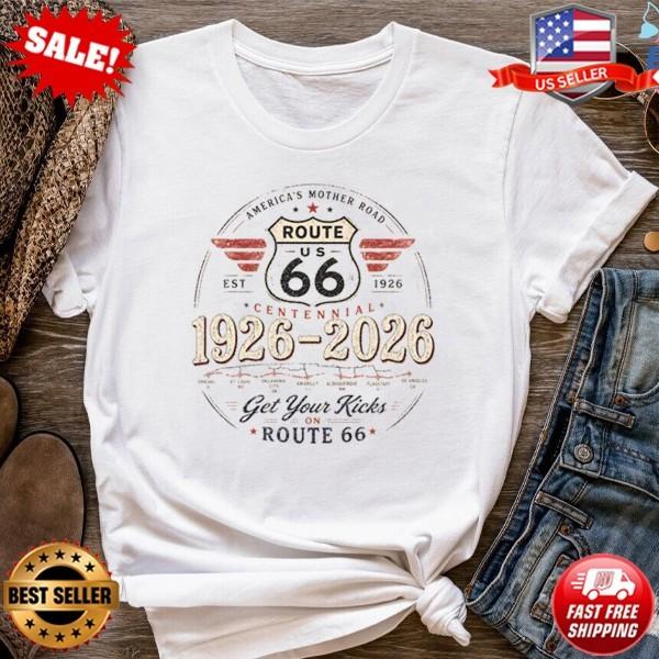 Футболка к столетию Route 66, 1926 2026 Историческое шоссе Футболка S-5XL