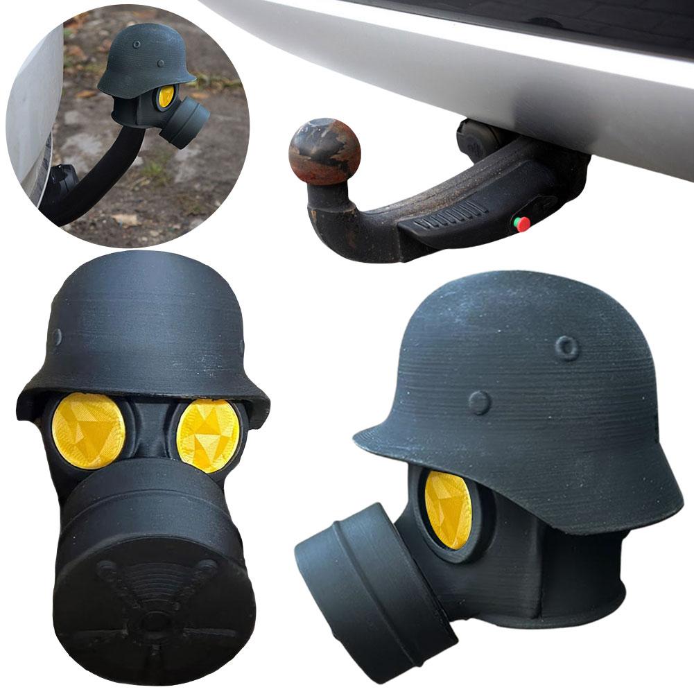 Смешная крышка-маска от газа для сцепного устройства прицепа Крышка фаркопа Защитный колпак для фаркопа Прицепа Предотвращает ржавление приемной трубы