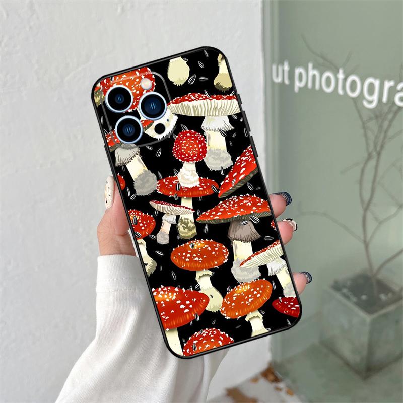Чехол «Грибной Лес» для iPhone 16 15 11 12 13 14 Pro Max Plus XS X XR 12 13 Mini Задняя крышка