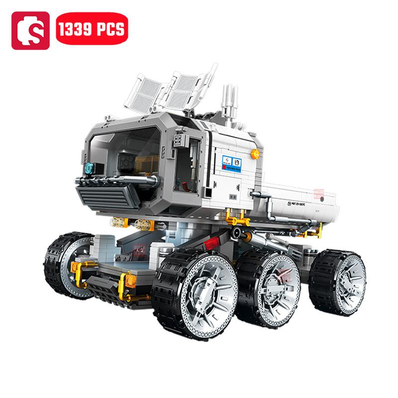 SEMBO 1339pcs Classic Movie Moon Base Truck Building Blocks Vehicle Assembly Model Bricks Toys for Kids Adult Boys Holiday Gifts