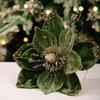 Christmas Flowers Glitter Artificial Ornaments Soft Xmas Tree Flower Arrangement New Year Wedding Decor