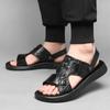 Fashion Men Cowhide Sandals Men's Genuine Leather Summer Outside Wear New Trend Beach Casual Non-slip Dual-use Sandals D222