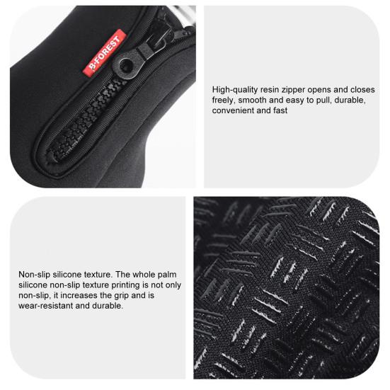 Практичные спортивные перчатки с полным пальцем, противоскользящие осенне-зимние