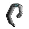 V19 Беспроводные наушники Bluetooth-совместимая гарнитура с костной проводимостью и ушным крючком для спорта, цифровой дисплей