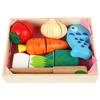 Wooden Pretend Kitchen Toy Set with Cutting Fruits & Vegetables