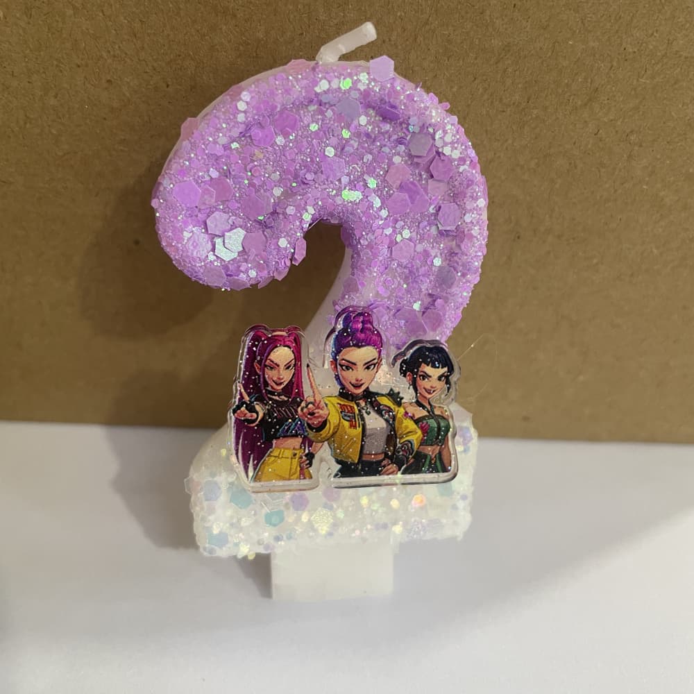 K-pop Свеча с темой Истребителей демонов 3D Цифра 0-9 Украшение для детского торта на день рождения Вечеринка в стиле аниме Аксессуары Подарки