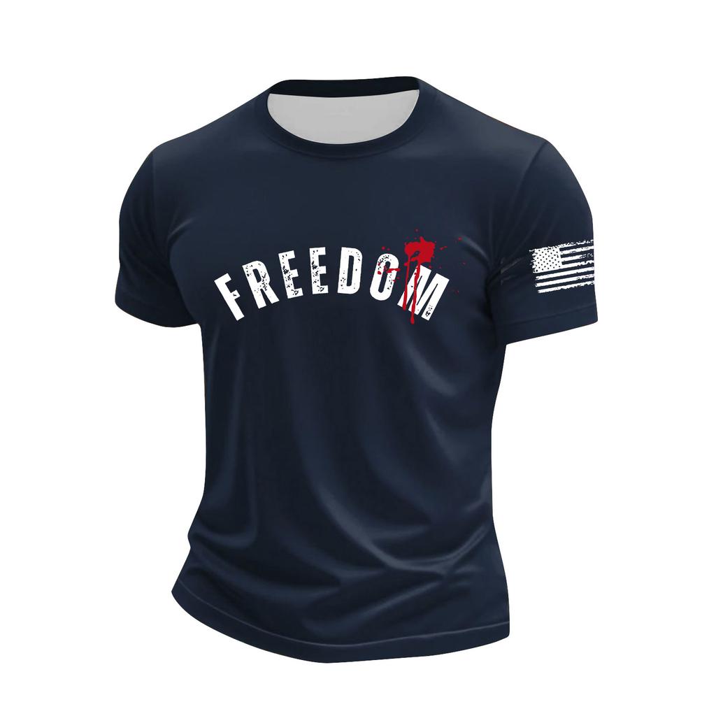 Men's Printed Short Sleeve T-Shirt Men's Loose Casual Short Sleeve Top