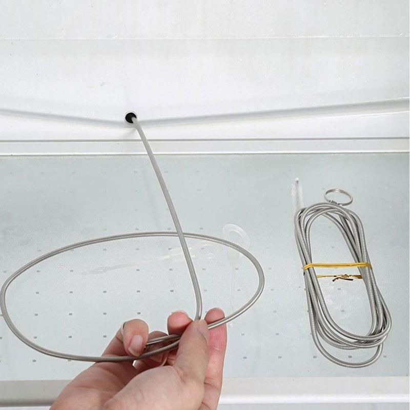 Refrigerator Drain Dredge Cleaning Set Long Flexible Refrigerator Scrub Brush Water Dredging Water Tube Cleaning Tool Coil Brush