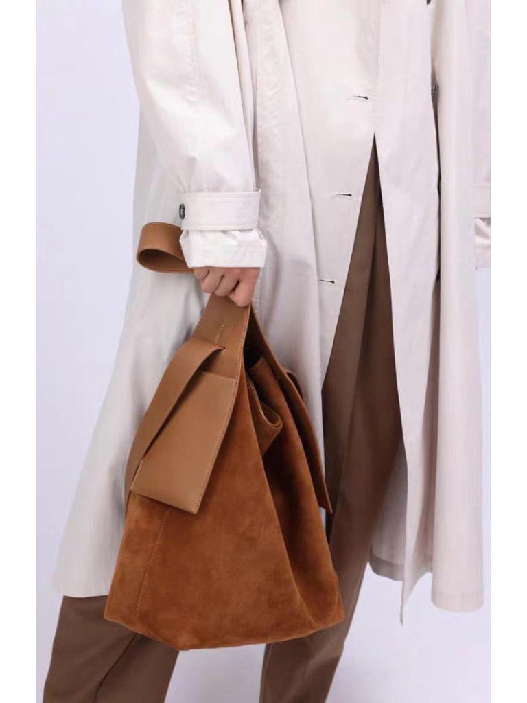 В наличии Сумка-тоут Songmont Yamashita из замши: Сумка большой вместимости, трансформер, на плечо/через плечо