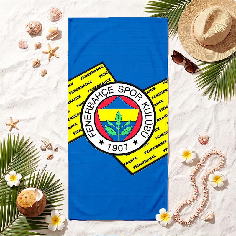 Fenerbahce SK Мягкое пляжное полотенце Стильное полотенце для пляжа и бассейна для летнего отдыха на море Путешествия