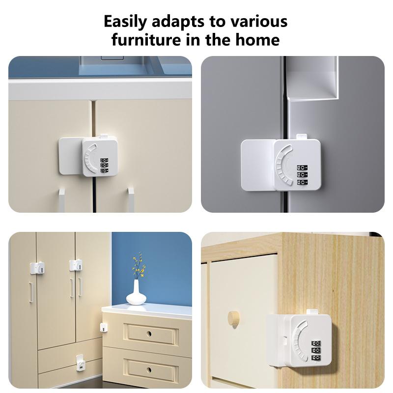 Kids Security Protection Password Lock For Fridge Drawer Cabinet Door Locks Abs Material Multi-Function Home Safety Locker