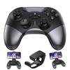 Bluetooth Controller for Switch/PC/iPhone/Android/Apple Arcade MFi Games/TV/Steam, Pro Wireless Game Controller(Black with Clip)