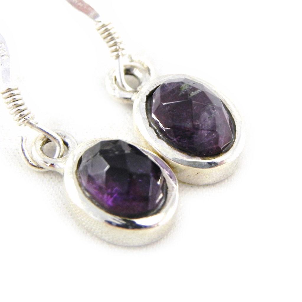 Les Trésors De Lily [C7080] - Amethyst 'Heaven' Silver Earrings