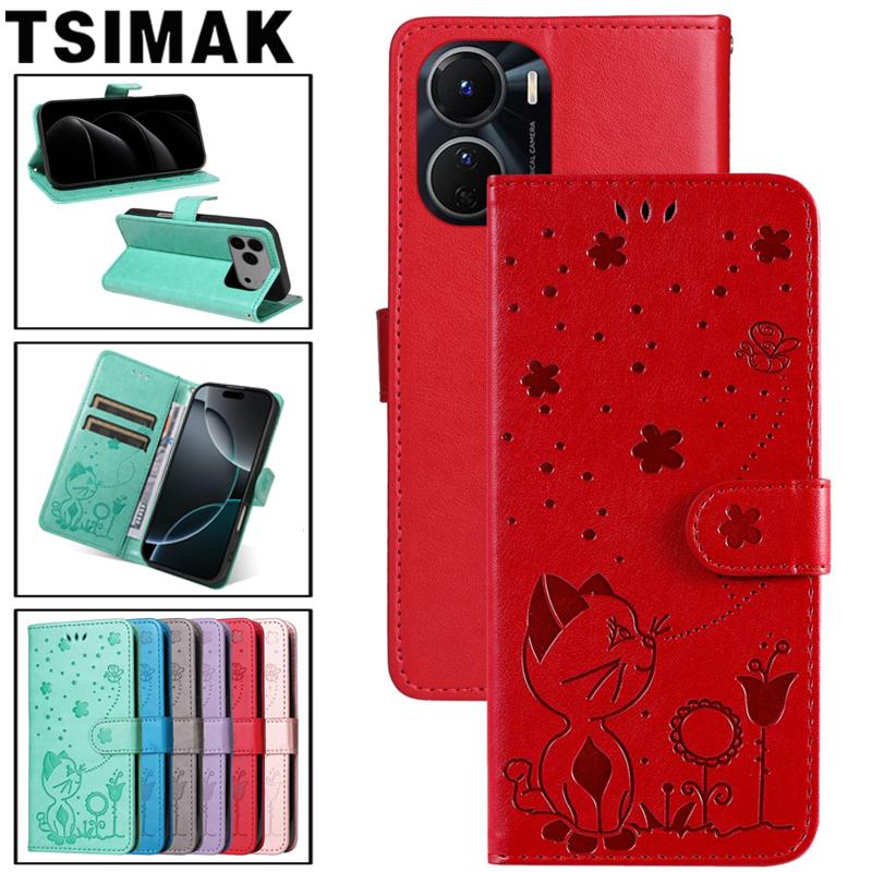 Кожаный чехол-книжка для Vivo Y11 2019 Y15 Y16 Y17 Y20 Y21 Y22 Y20S Y21S Y22S Y11S Y12S Y35 Y36 Y78 Plus Y27 4G 5G